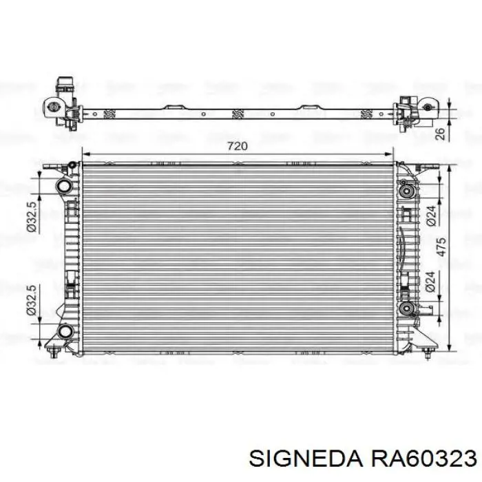 Do koszyka RA60323 Signeda Chłodnica silnika