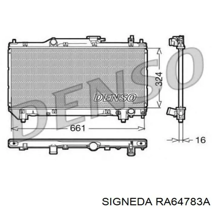 Do koszyka 1640003180 Toyota Chłodnica silnika