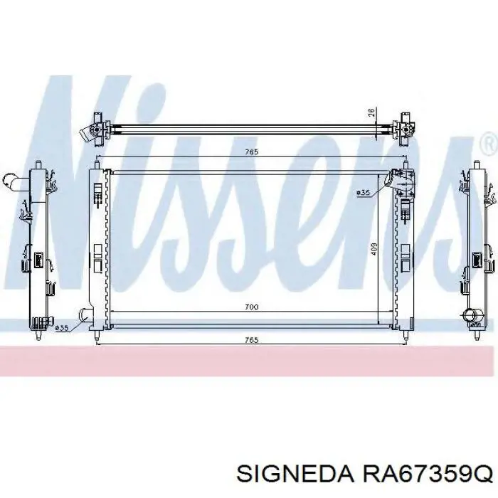 Chłodnica silnika TP1567359 Tempest