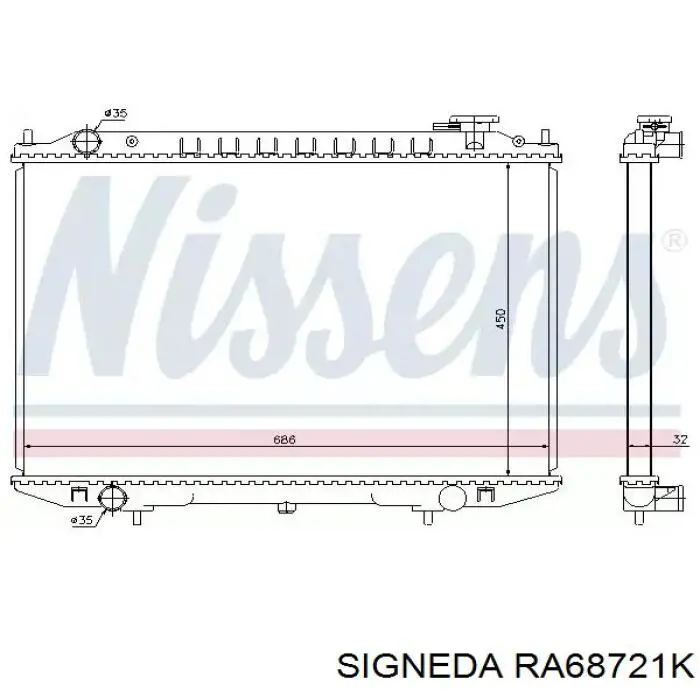 Do koszyka BM1835 Magneti Marelli Chłodnica silnika