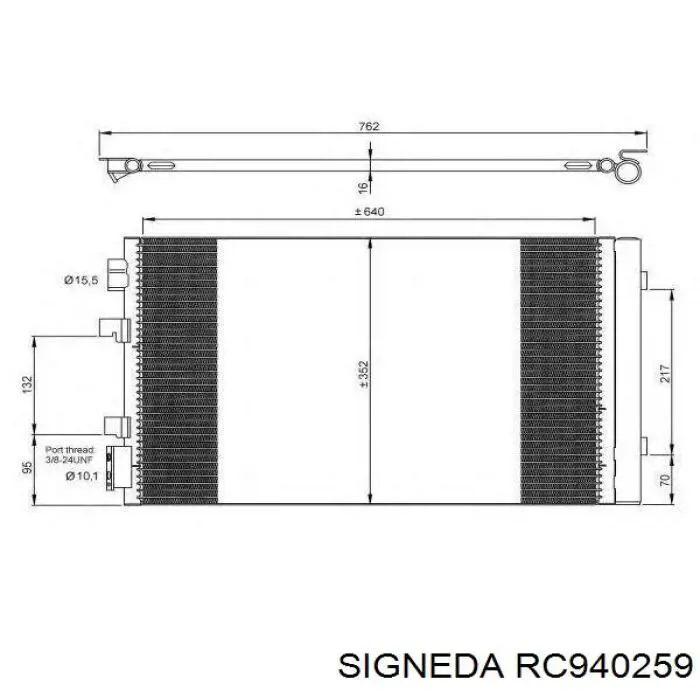 Chłodnica klimatyzacji BC762 Magneti Marelli
