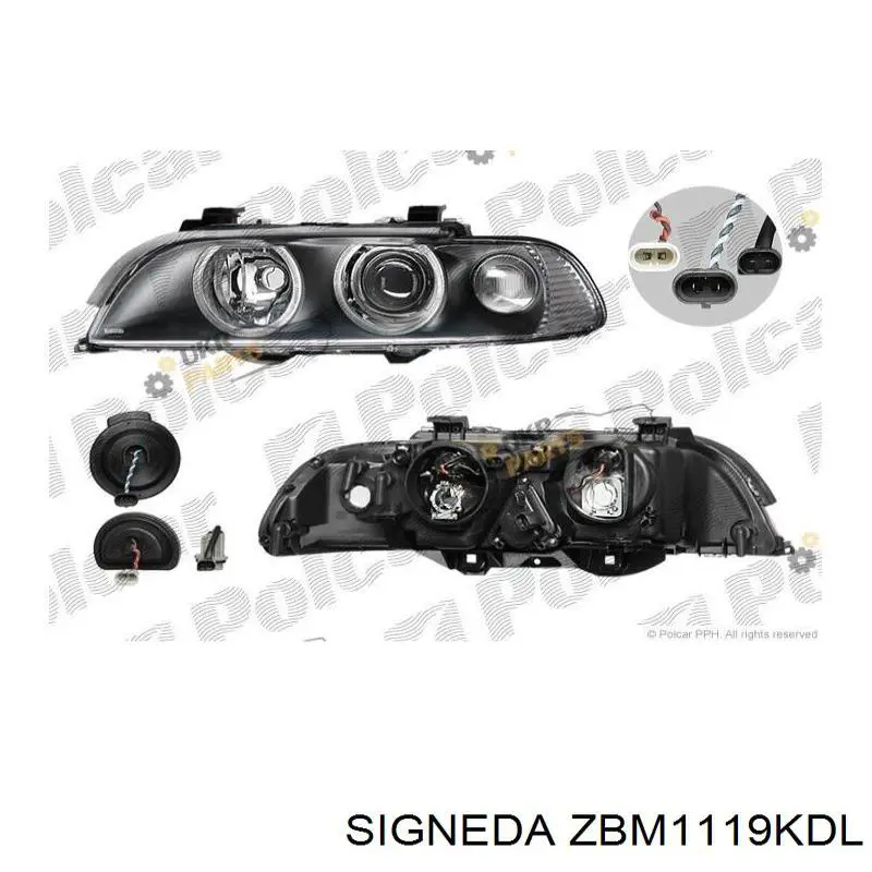 ZBM1119KDL Signeda Reflektor lewy