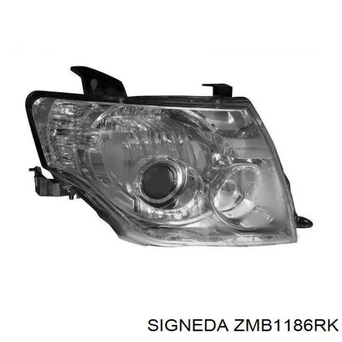 Reflektor prawy do Mitsubishi Pajero IV LONG V90