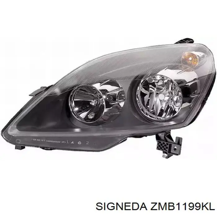 Do koszyka 8301C617 Mitsubishi Reflektor lewy