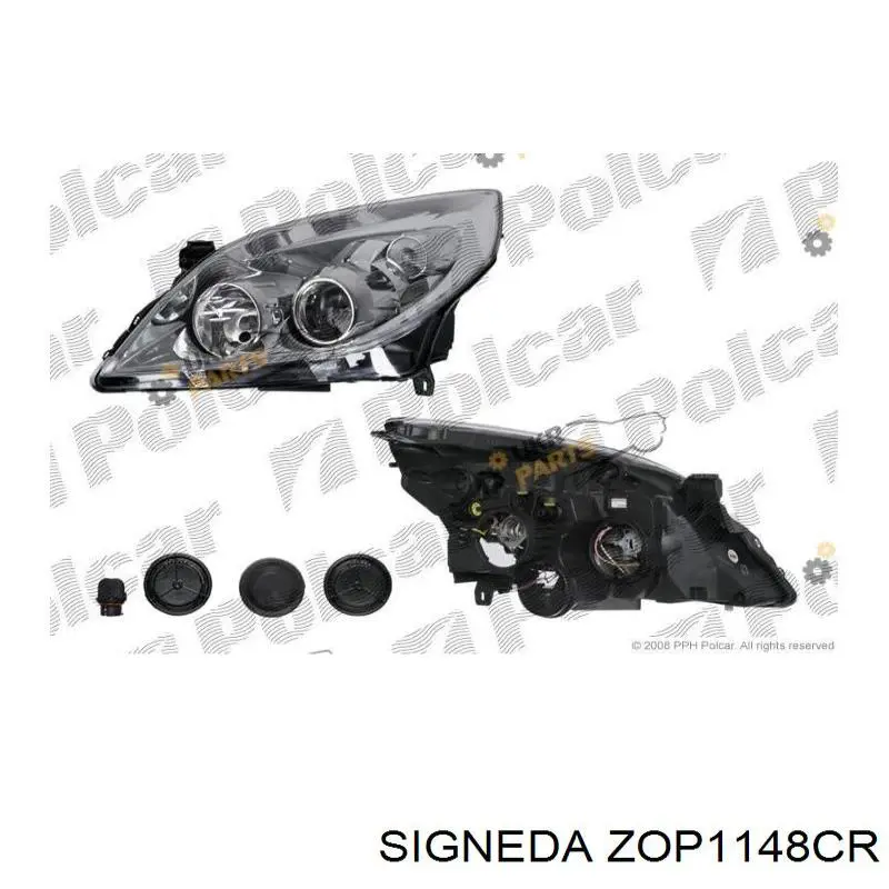 Reflektor prawy 1216576 Opel