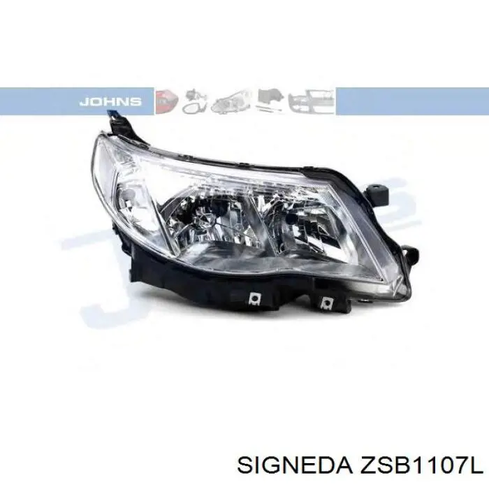 Do koszyka Reflektor lewy Subaru Forester I S10, SF