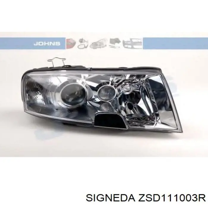Do koszyka 3T1941018B VAG Reflektor prawy