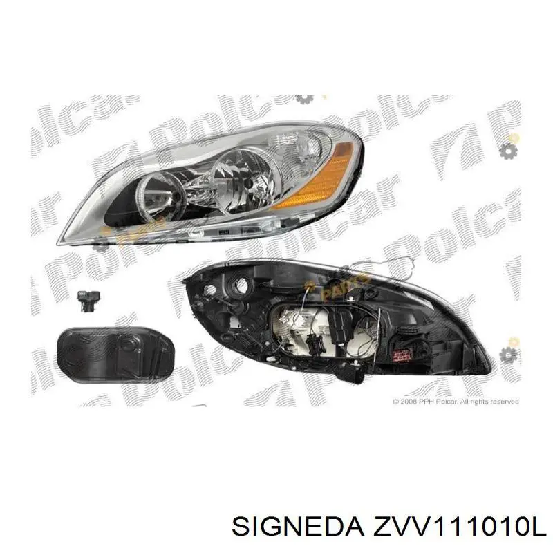 Do koszyka 31395462 Volvo Reflektor lewy