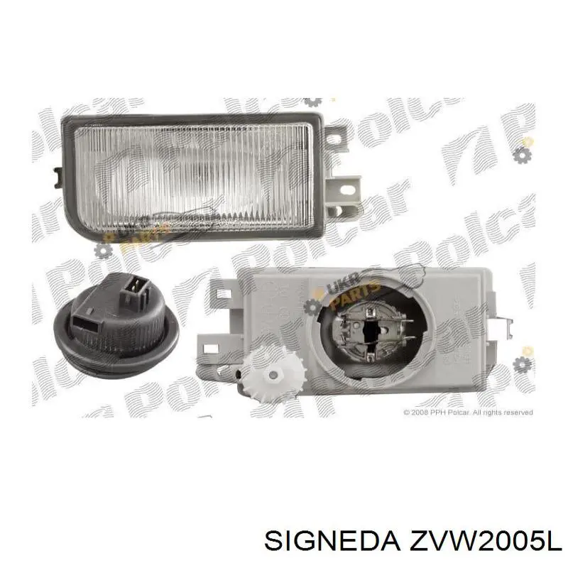 ZVW2005LK Signeda Lampa przeciwmgielna lewa
