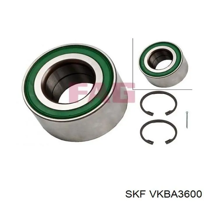Do koszyka VKBA3600 SKF Łożysko piasty przedniej