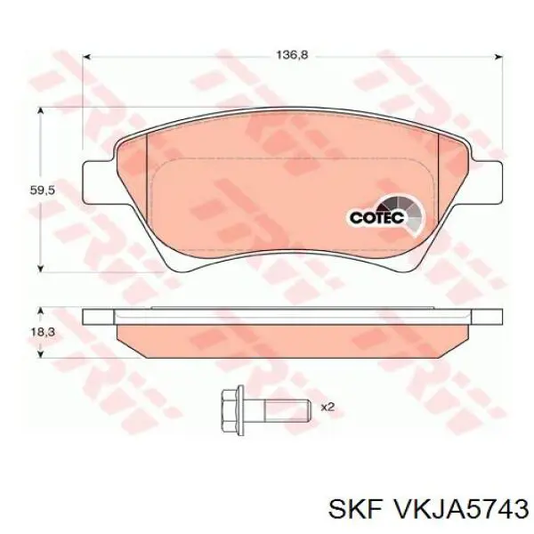 Przegub homokinetyczny przedni zewnętrzny SKF VKJA5743 cena, od 41,32 USD