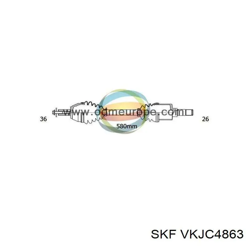Do koszyka 31259517 Volvo Półoś napędowa przednia lewa