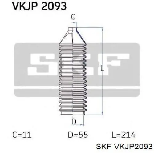 VKJP2093 SKF Osłona mechanizmu kierowniczego (maglownicy)