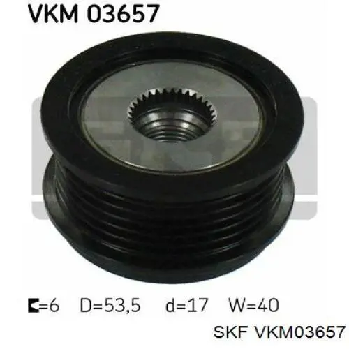 Koło pasowe alternatora SKF VKM03657 cena, od 46,08 USD