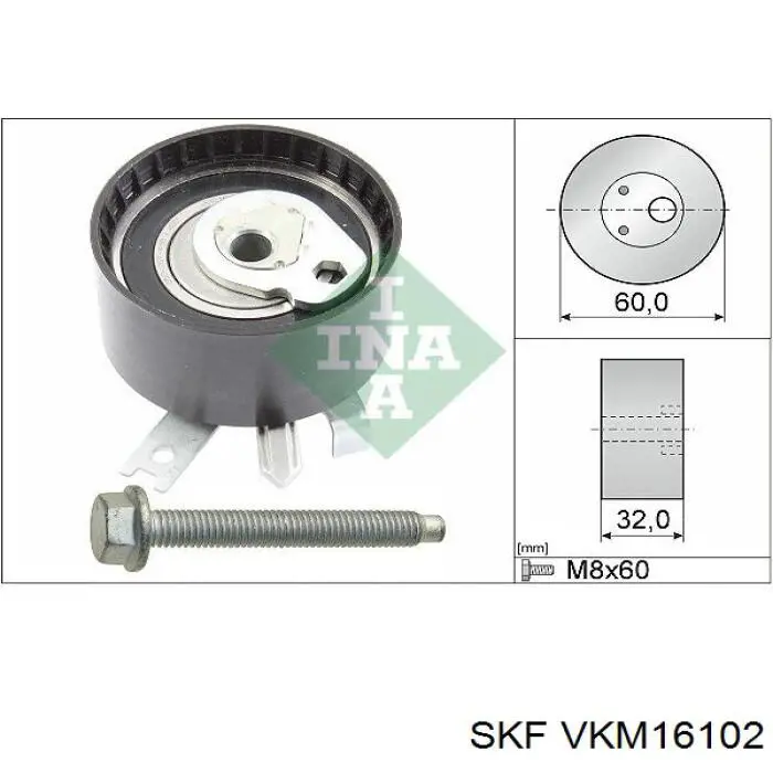 Do koszyka VKM16102 SKF Rolka napinacza paska rozrządu