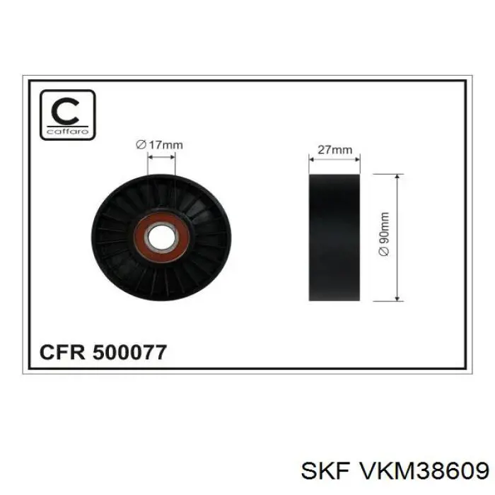 Napinacz paska napędowego SKF VKM38609 cena, od 49,66 USD