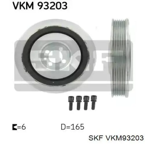Koło pasowe wału korbowego SKF VKM93203 cena, od 81,25 USD