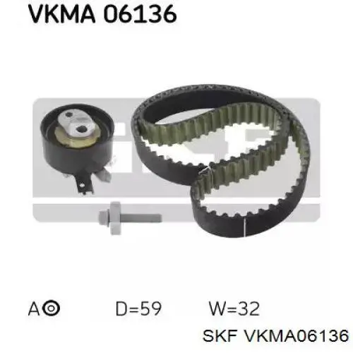 VKMA 06136 SKF pasek rozrządu, zestaw