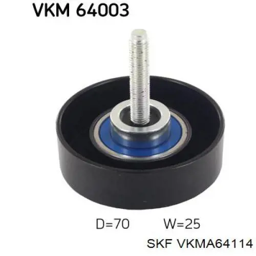 Do koszyka VKMA64114 SKF Pasek napędowy mechanizmów, zestaw