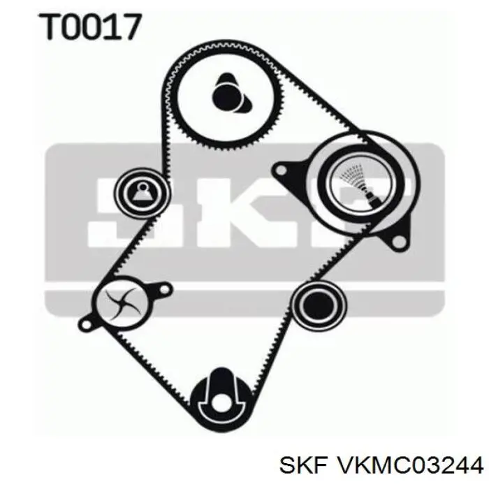 Do koszyka VKMC03244 SKF Pasek rozrządu, zestaw