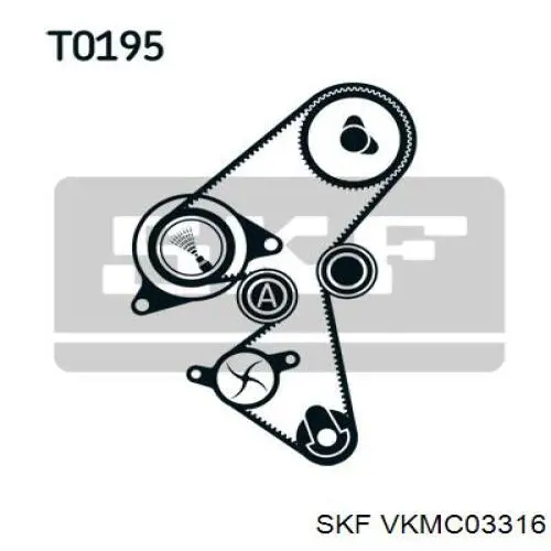 Do koszyka VKMC03316 SKF Pasek rozrządu, zestaw