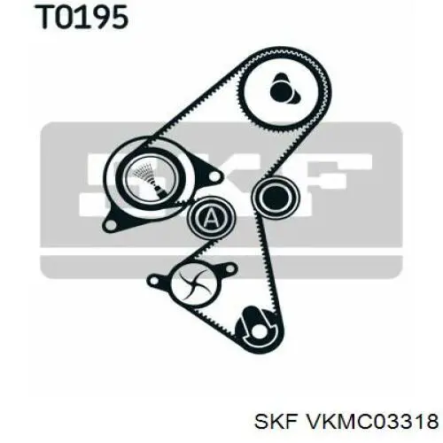 Pasek rozrządu, zestaw SKF VKMC03318 cena, od 155,44 USD
