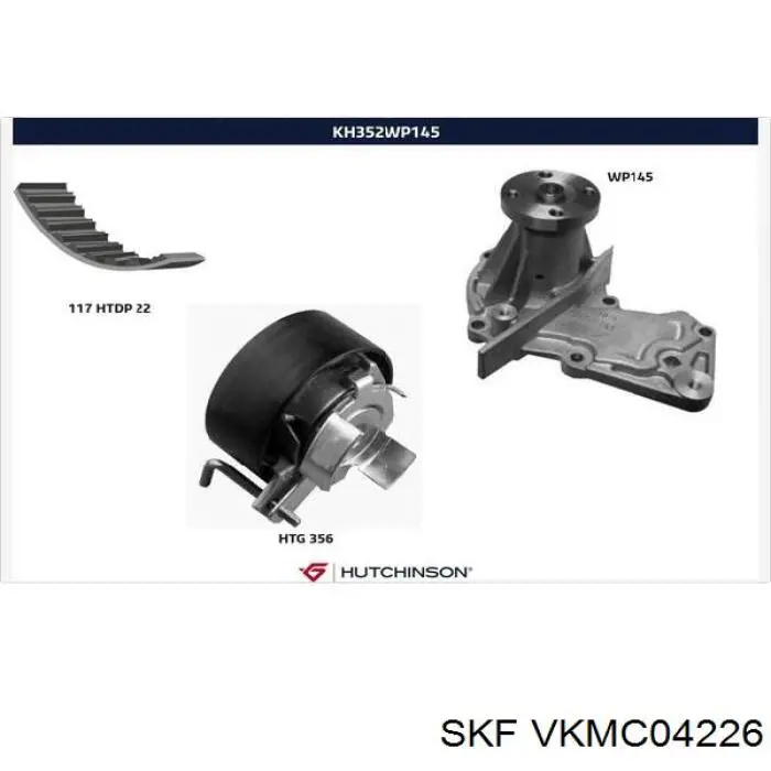 Do koszyka VKMC04226 SKF Pasek rozrządu, zestaw