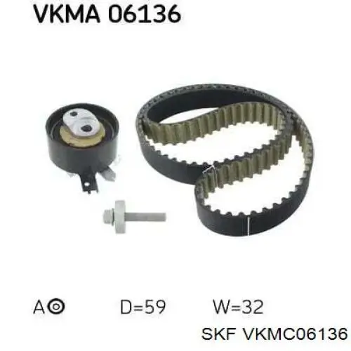 Pasek rozrządu, zestaw SKF VKMC06136 cena, od 136,51 USD