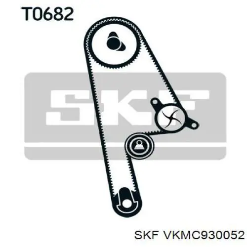 Do koszyka VKMC930052 SKF Pasek rozrządu, zestaw