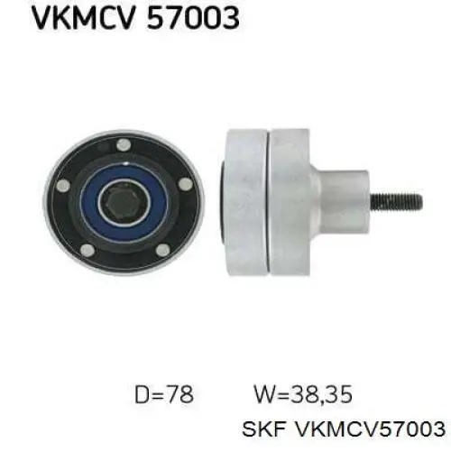 Rolka napinacza paska napędowego SKF VKMCV57003 cena, od 48,42 USD