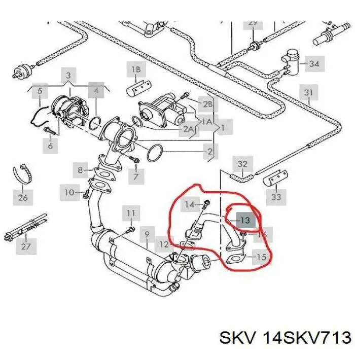 Wąż (przewód) chłodnicy EGR, powrót VAG 03G131521AL cena, od 66,58 USD