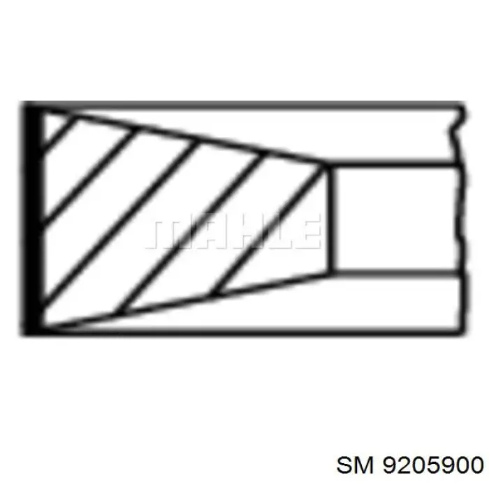 9205900 SM pierścienie tłokowe na 1 cylinder, std.