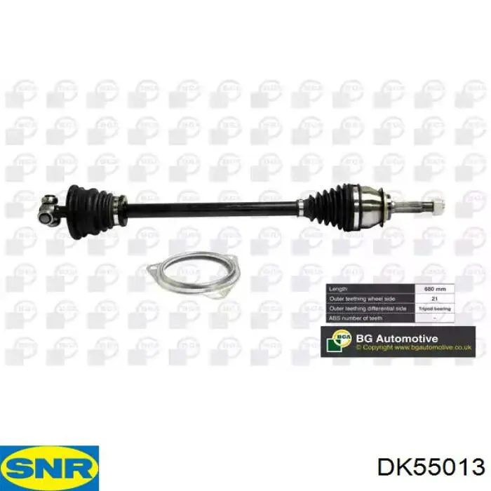 Półoś napędowa przednia lewa SNR DK55013 cena, od 116,44 USD