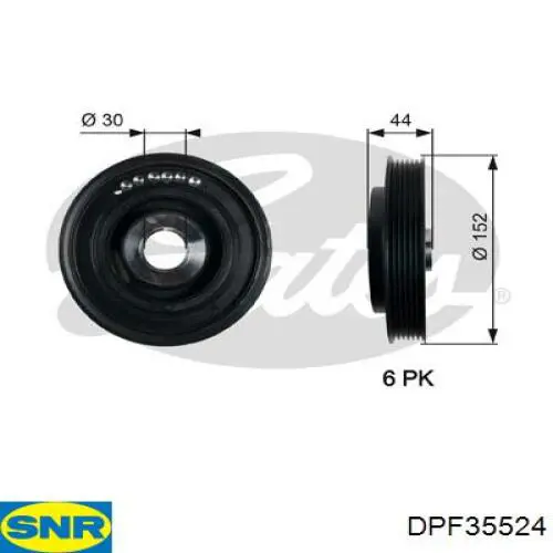 Koło pasowe wału korbowego SNR DPF35524 cena, od 113,63 USD