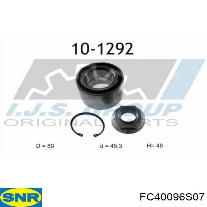 Lożysko piasty tylnej SNR FC40096S07 cena, od 36,63 USD