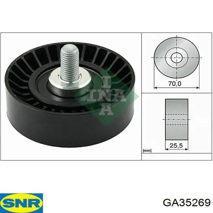 Rolka prowadząca, kierunkowa paska napędowego SNR GA35269 cena, od 16,66 USD
