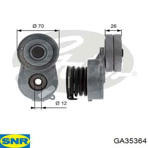 Napinacz paska napędowego SNR GA35364 cena, od 32,39 USD
