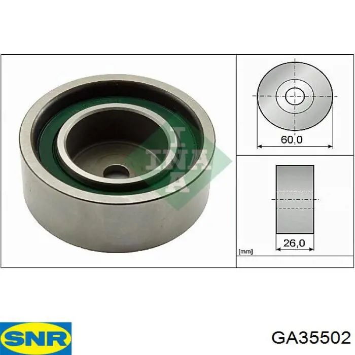 Rolka napinacza paska napędowego SNR GA35502 cena, od 22,46 USD