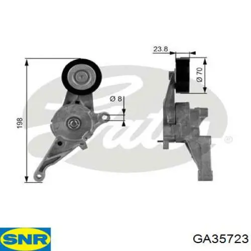 Napinacz paska napędowego SNR GA35723 cena, od 21,09 USD