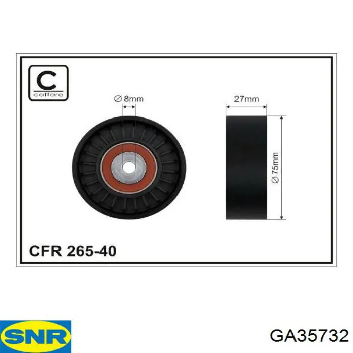 Do koszyka GA35732 SNR Napinacz paska napędowego