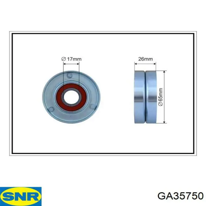 Rolka napinacza paska napędowego SNR GA35750 cena, od 30,14 USD
