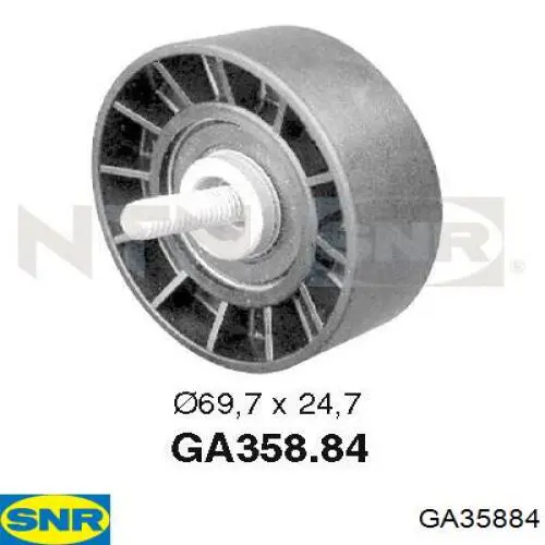 Rolka napinacza paska napędowego SNR GA35884 cena, od 17,73 USD