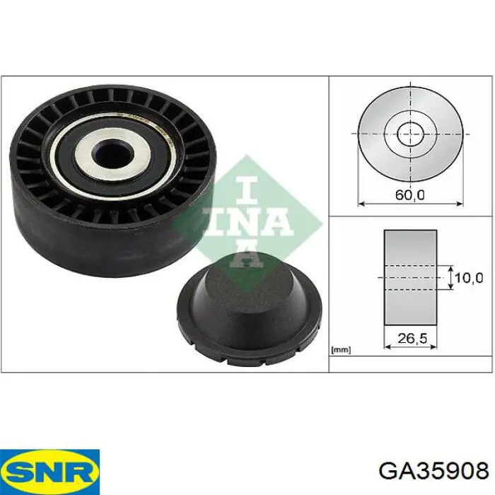 Rolka prowadząca, kierunkowa paska napędowego SNR GA35908 cena, od 19,18 USD