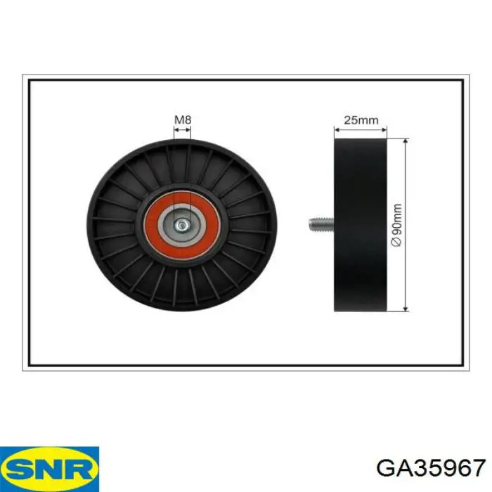 Rolka prowadząca, kierunkowa paska napędowego SNR GA35967 cena, od 16,40 USD