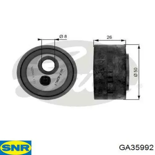 Rolka napinacza paska napędowego SNR GA35992 cena, od 20,74 USD