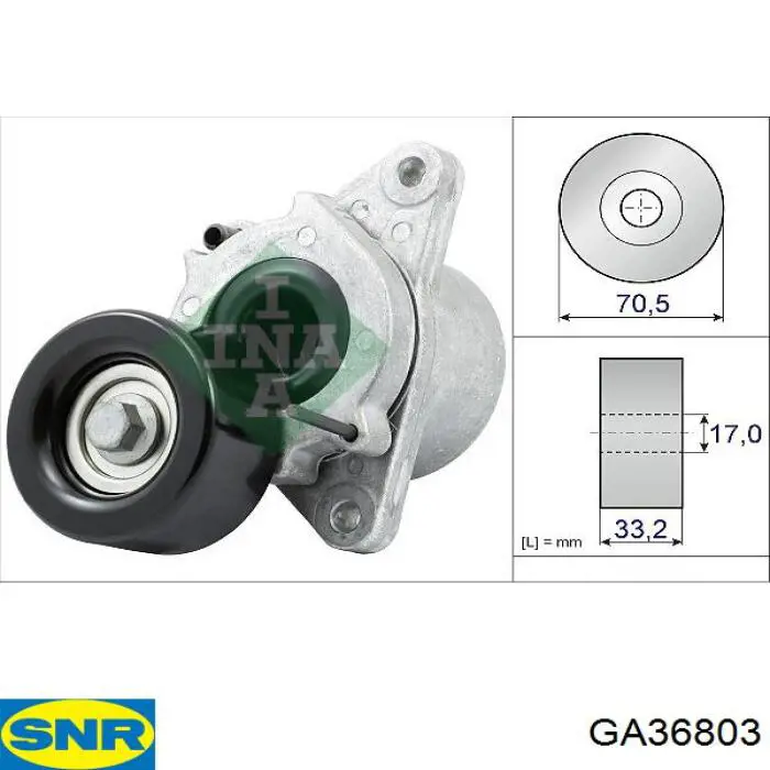 Napinacz paska napędowego SNR GA36803 cena, od 41,09 USD