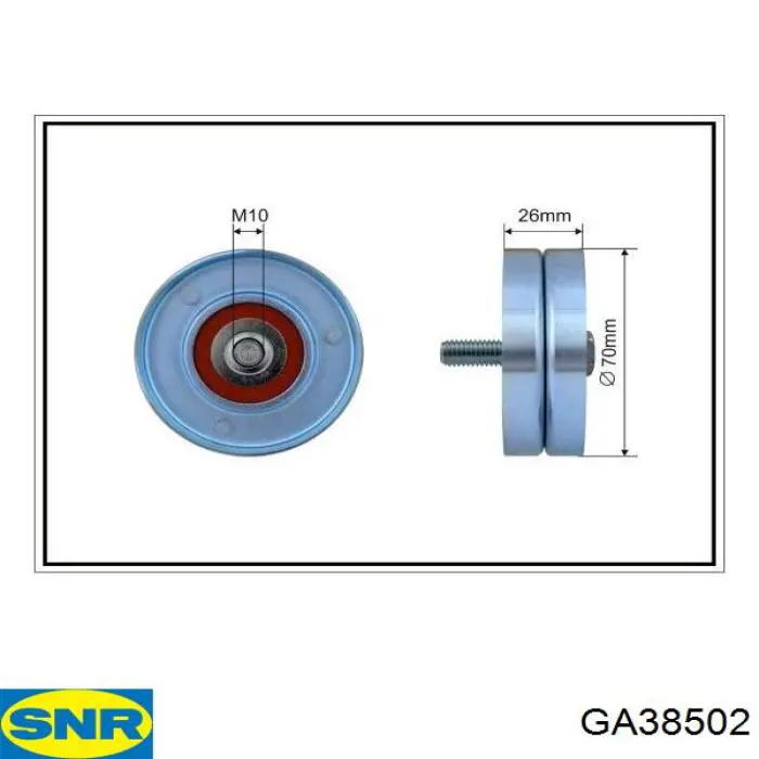 Rolka napinacza paska napędowego SNR GA38502 cena, od 25,09 USD