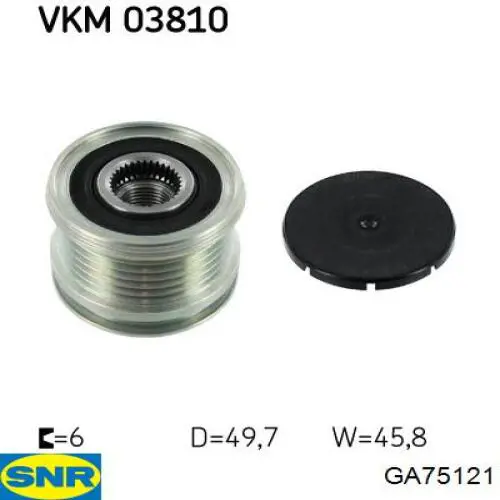 Do koszyka GA75121 SNR Koło pasowe alternatora