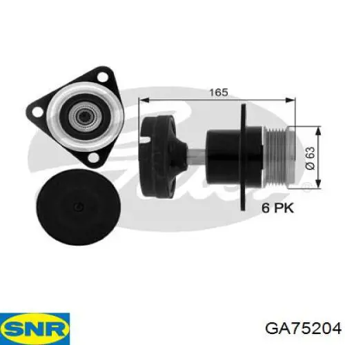 Koło pasowe alternatora SNR GA75204 cena, od 126,54 USD