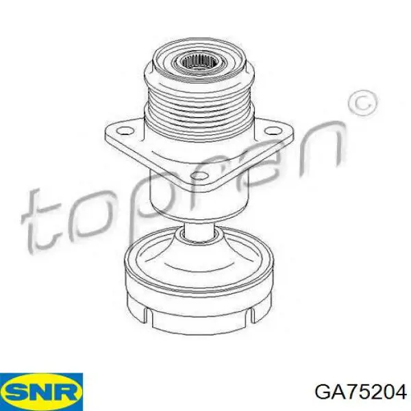 Do koszyka GA75204 SNR Koło pasowe alternatora